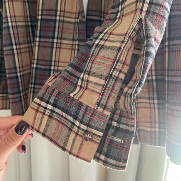 Burberry Men’s Flannel Zip Up size Medium 100% Authentic - Picture 2 of 5